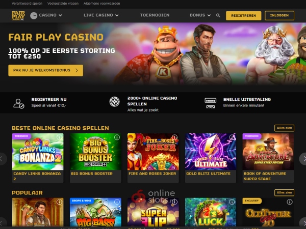 Fair Play casino website