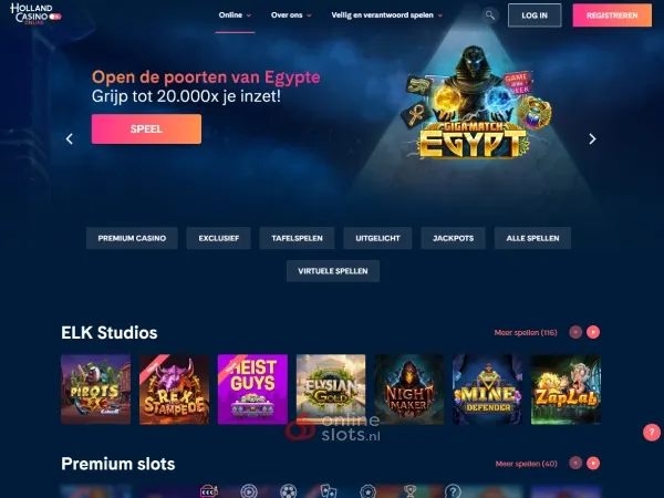 Holland Casino online website