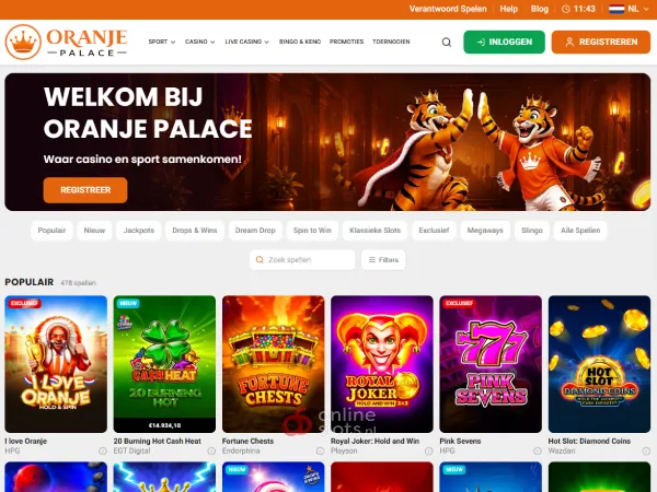 Oranje Palace website