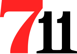 711 logo rood zwart