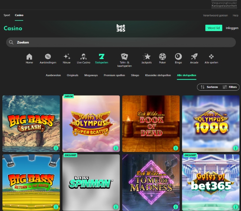 Slots zoeken BET365