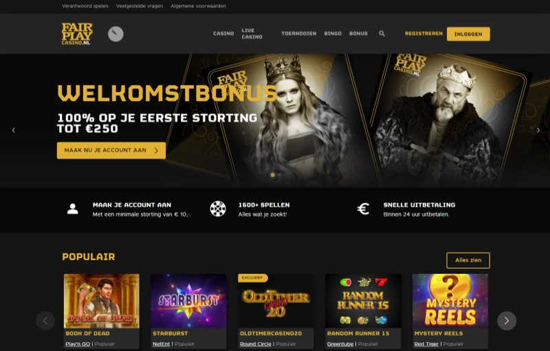Fair Play Casino website
