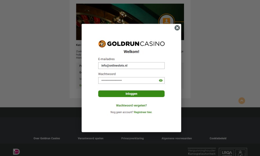 Goldrun casino inloggen