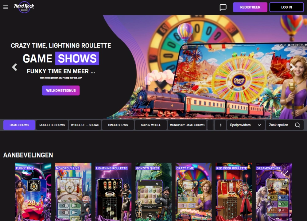Hard rock game shows