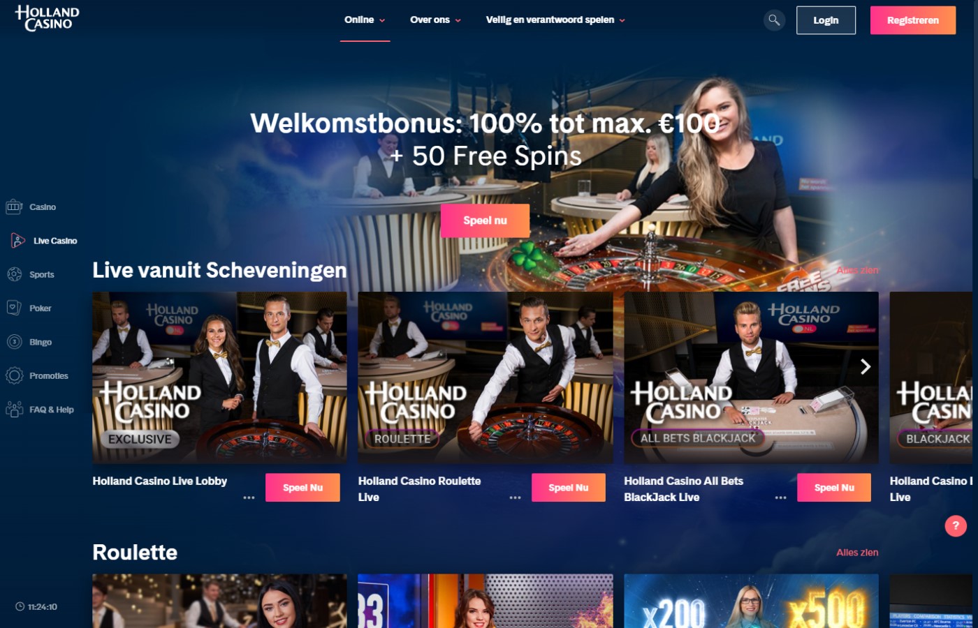 Holland casino live pagina