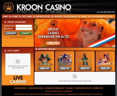 Kroon Casino website 2010