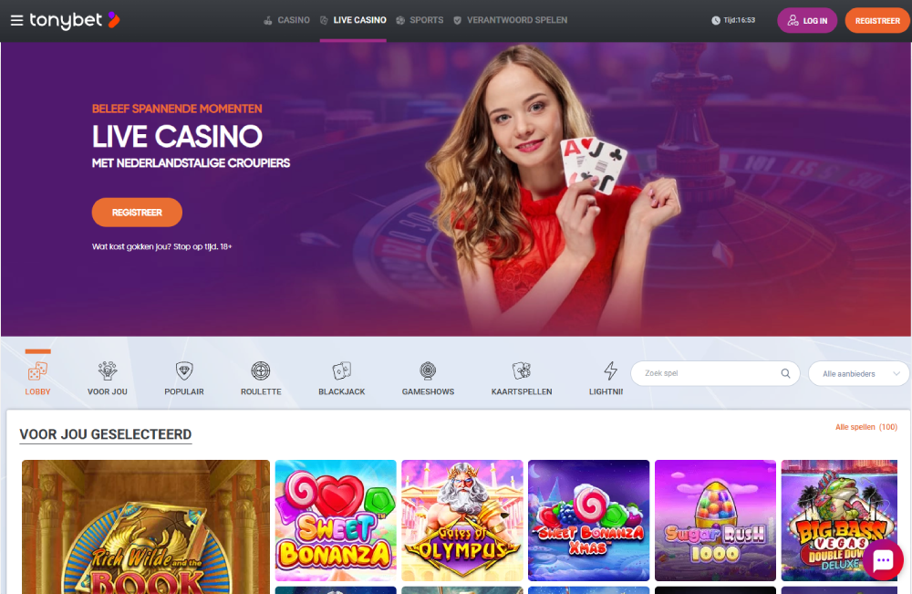Live casino Tonybet