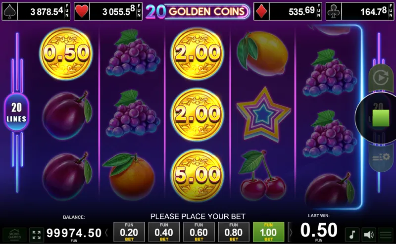 Nudge 20 golden coins