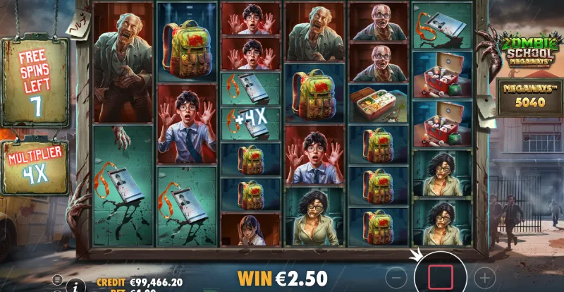 Zombie School Megaways free spins