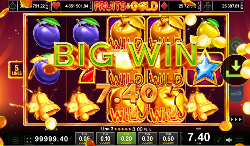 Fruits & Gold big win