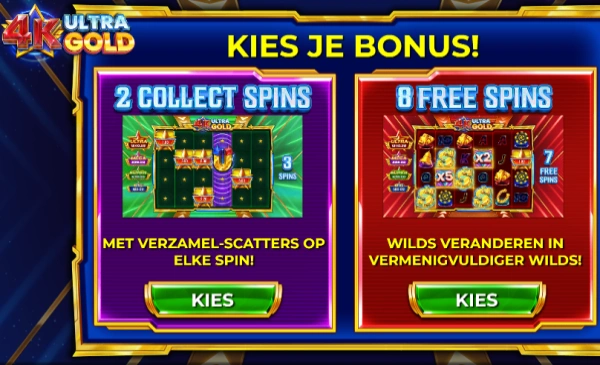 Bonus kiezen 4K Ultra Gold