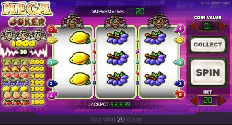 Mega Joker mobiel supermeter