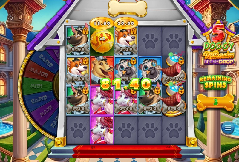 5 Doggy Millionaires respin bonus