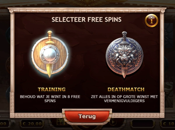 Training of Deathmatch spins kiezen