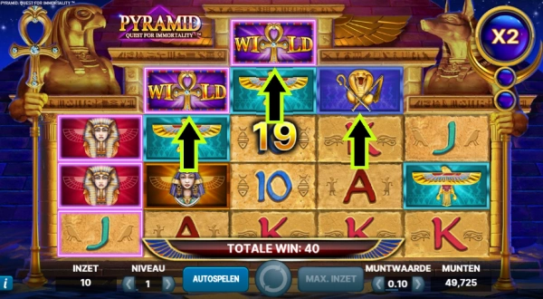 Pyramid wild posities